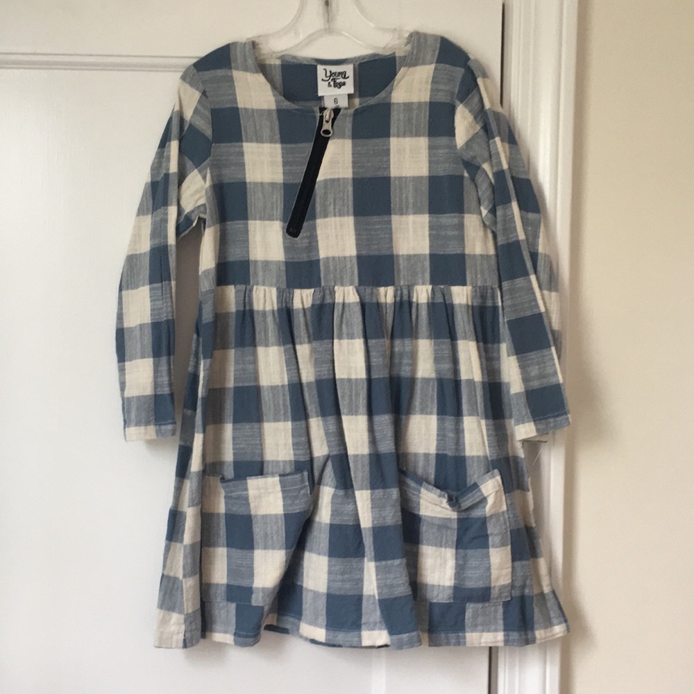 NWOT Yound and Free Checkered Linen Dress